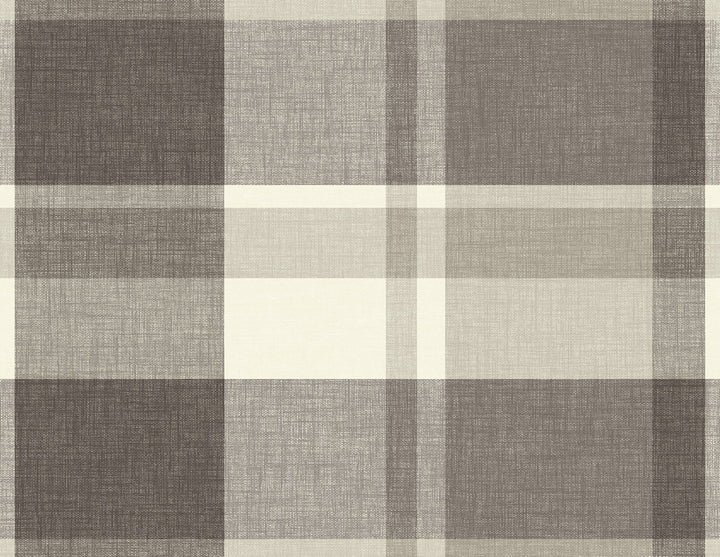 Madaket Charcoal Plaid Wallpaper by A-Street Prints Newport Covers about 60.8 square feet 27-in by 27-ft long roll Unpasted 20.9 - Fabric Carolina -