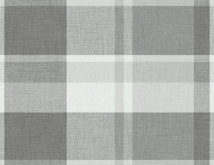 Madaket Dark Grey Plaid Wallpaper by A-Street Prints