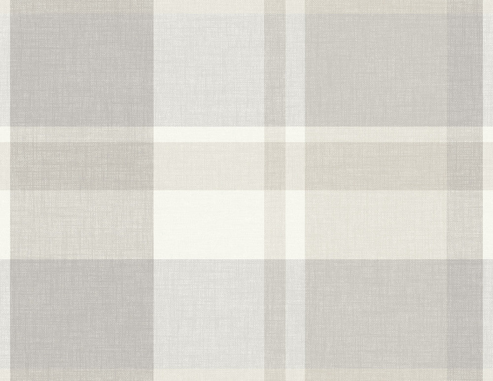 Madaket Light Grey Plaid Wallpaper by A-Street Prints Newport Covers about 60.8 square feet 27-in by 27-ft long roll Unpasted 20.9 - Fabric Carolina -