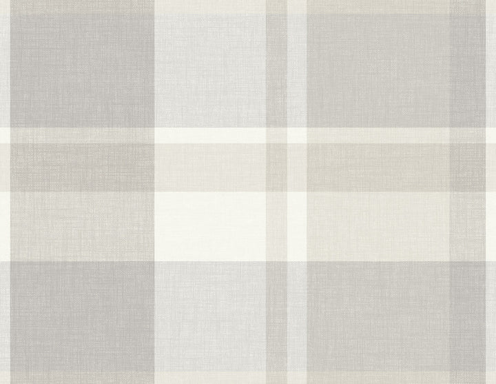 Madaket Light Grey Plaid Wallpaper by A-Street Prints Newport Covers about 60.8 square feet 27-in by 27-ft long roll Unpasted 20.9 - Fabric Carolina -