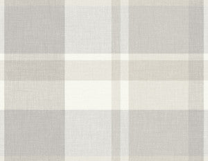 Madaket Light Grey Plaid Wallpaper by A-Street Prints