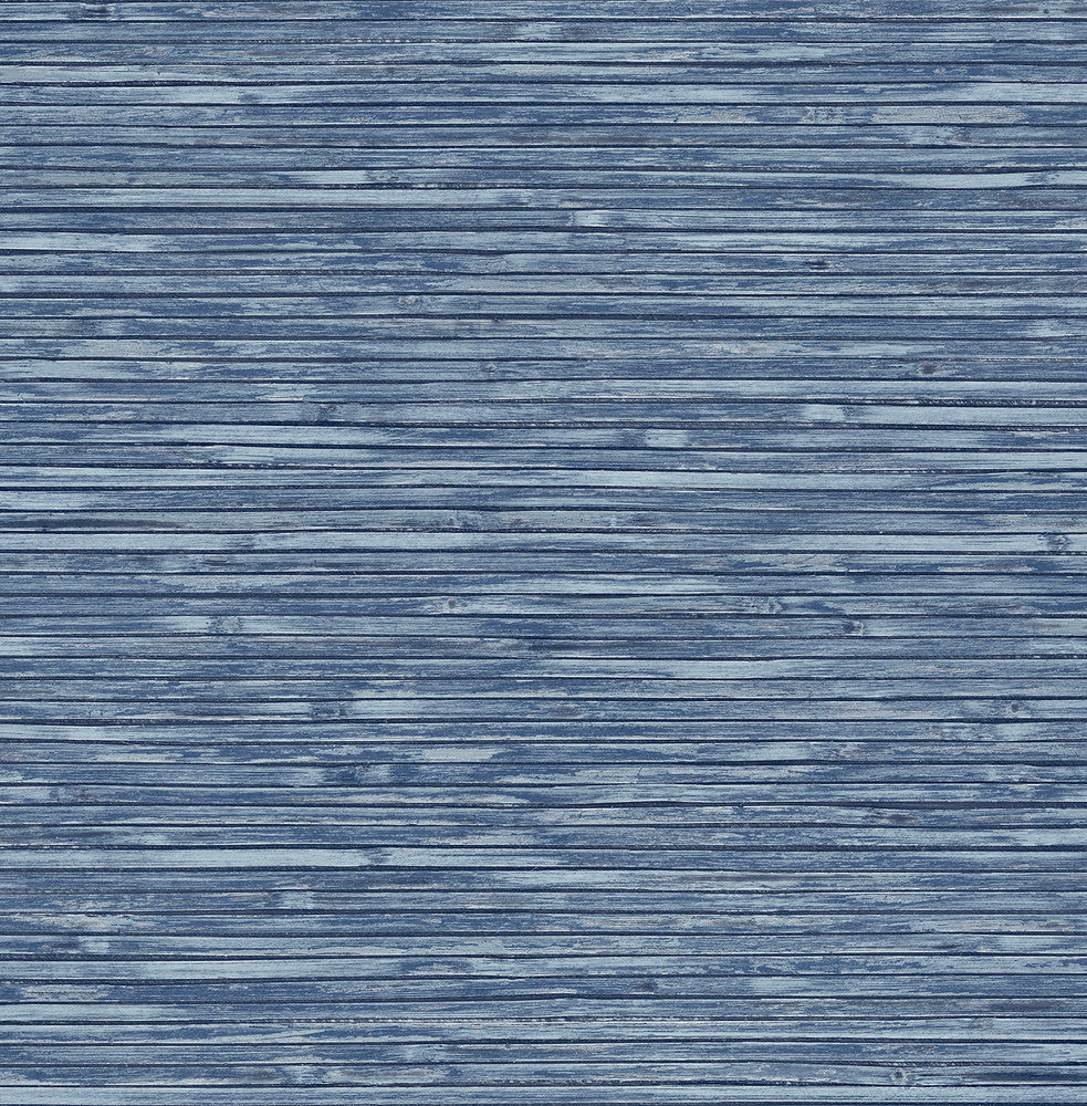 Bellport Denim Wooden Slat Wallpaper by A-Street Prints Newport Covers about 56.4 square feet 20.5-in by 33-ft long roll Unpasted 20.9 - Fabric Carolina -