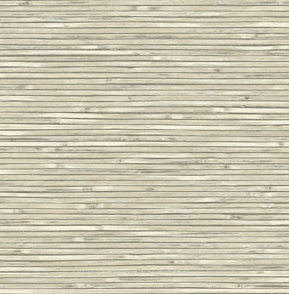 Bellport Ivory Wooden Slat Wallpaper by A-Street Prints Newport Covers about 56.4 square feet 20.5-in by 33-ft long roll Unpasted 20.9 - Fabric Carolina -