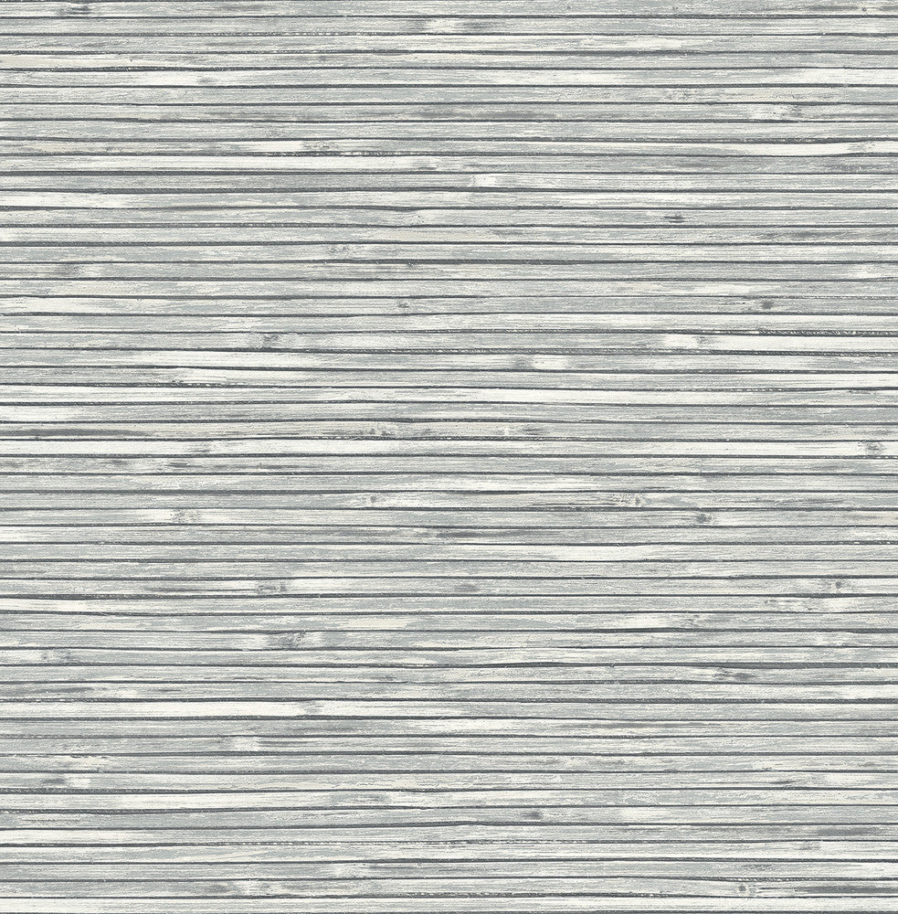 Bellport Dark Grey Wooden Slat Wallpaper by A-Street Prints Newport Covers about 56.4 square feet 20.5-in by 33-ft long roll Unpasted 20.9 - Fabric Carolina -