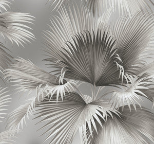 Summer Palm Platinum Tropical Wallpaper by A-Street Prints