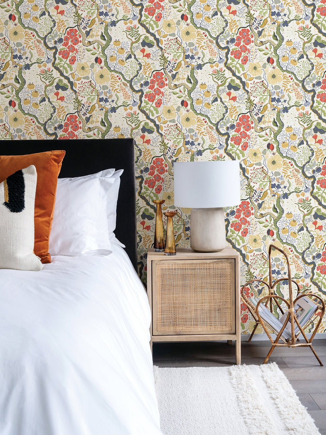 Ann Green Floral Vines Wallpaper by A-Street Prints Designer