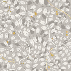 Kirke Grey Leafy Vines Wallpaper by A-Street Prints