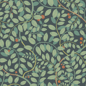 Kirke Turquoise Leafy Vines Wallpaper by A-Street Prints