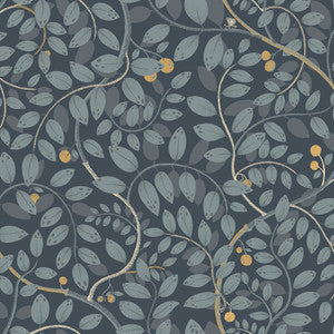 Kirke Blue Leafy Vines Wallpaper by A-Street Prints