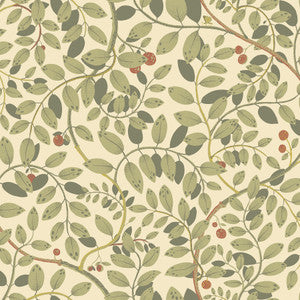 Kirke Green Leafy Vines Wallpaper by A-Street Prints