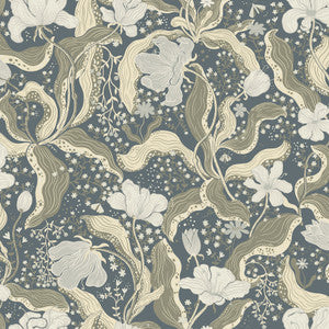 Bodri Blue Tulip Garden Wallpaper by A-Street Prints