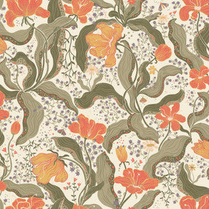 Bodri Dark Green Tulip Garden Wallpaper by A-Street Prints