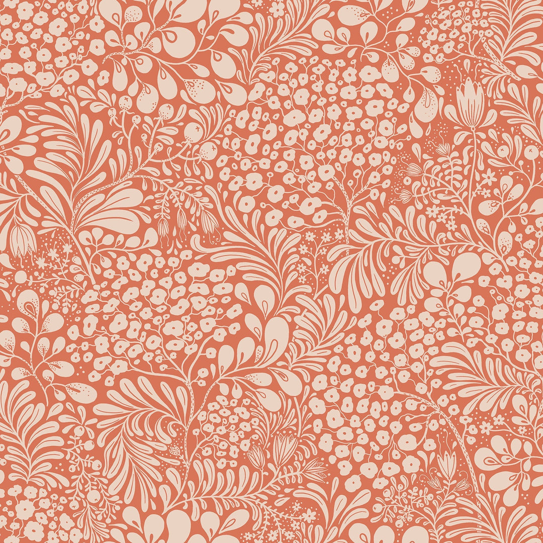 Siv Red Botanical Wallpaper by A-Street Prints Designer