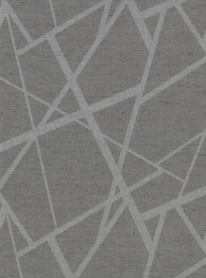 Avatar Pewter Abstract Geometric Wallpaper by Warner Warner Textures X Covers about 60.8 square feet 27-in by 27-ft long roll Unpasted 18 - Fabric Carolina -