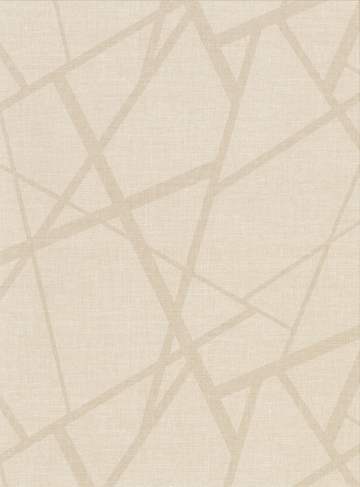 Avatar Cream Abstract Geometric Wallpaper by Warner Warner Textures X Covers about 60.8 square feet 27-in by 27-ft long roll Unpasted 18 - Fabric Carolina -