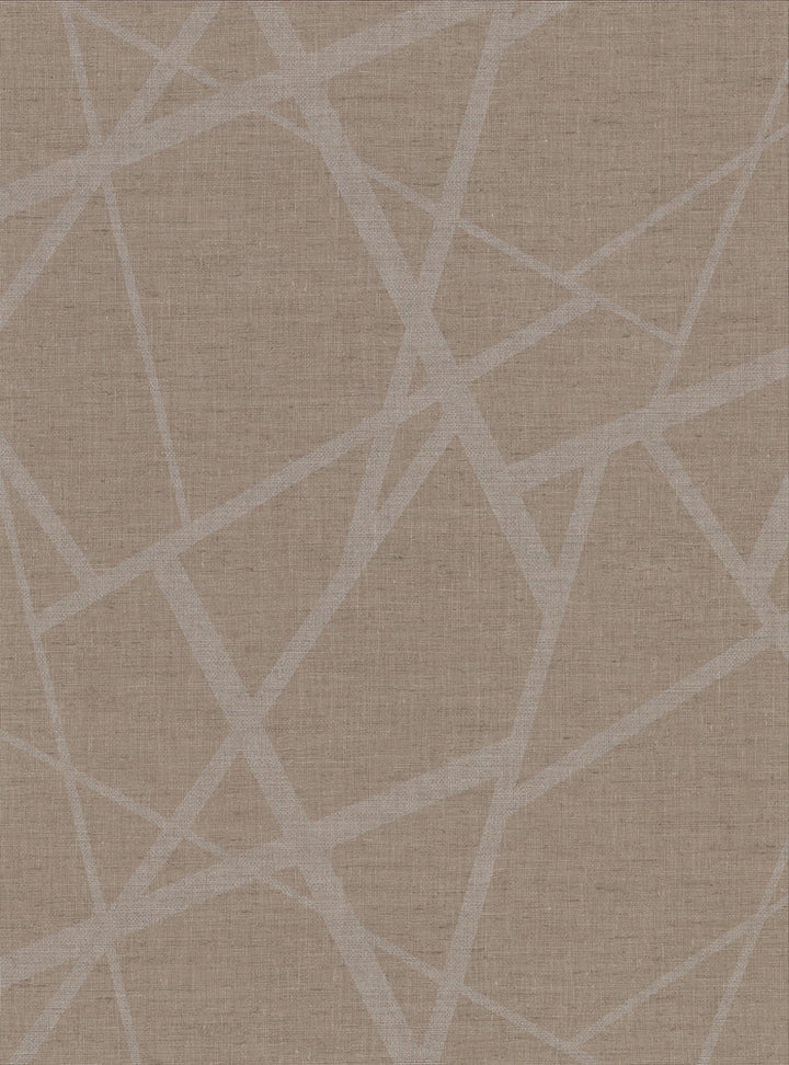 Avatar Brown Abstract Geometric Wallpaper by Warner Warner Textures X Covers about 60.8 square feet 27-in by 27-ft long roll Unpasted 18 - Fabric Carolina -