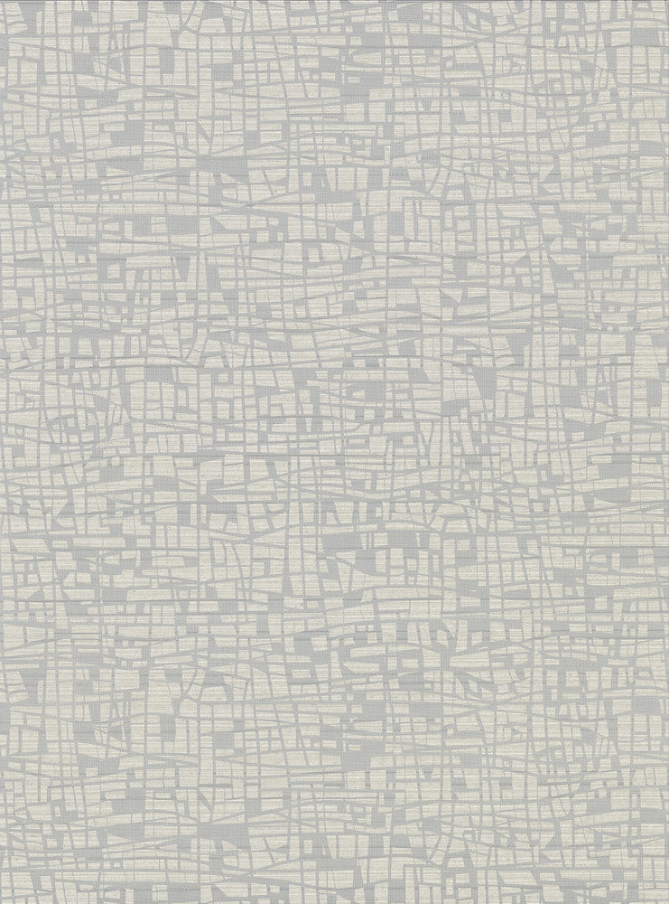 Tiffany Silver Abstract Geometric Wallpaper by Warner Warner Textures X Covers about 60.8 square feet 27-in by 27-ft long roll Unpasted 18 - Fabric Carolina -