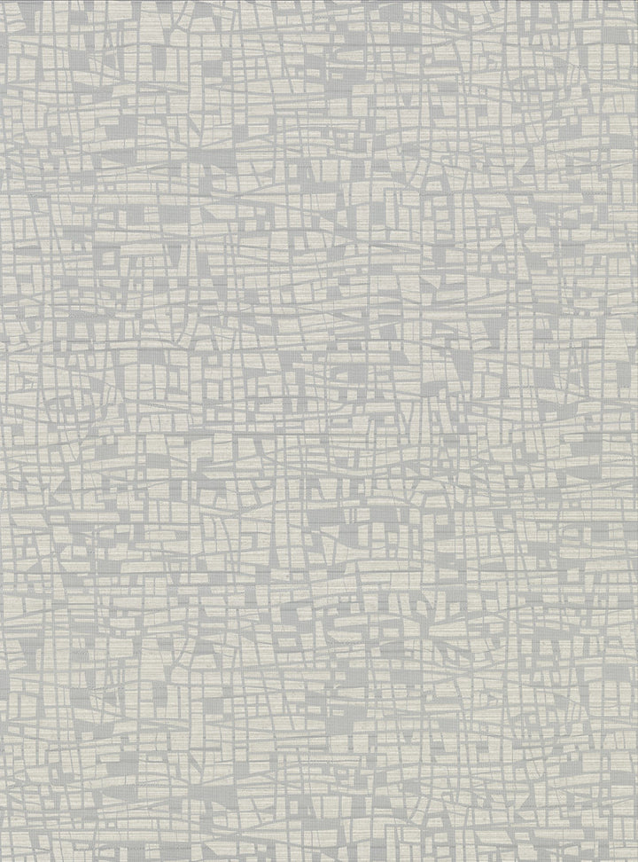 Tiffany Silver Abstract Geometric Wallpaper by Warner Warner Textures X Covers about 60.8 square feet 27-in by 27-ft long roll Unpasted 18 - Fabric Carolina -