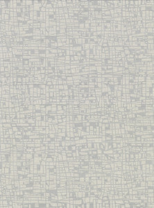Tiffany Silver Abstract Geometric Wallpaper by Warner
