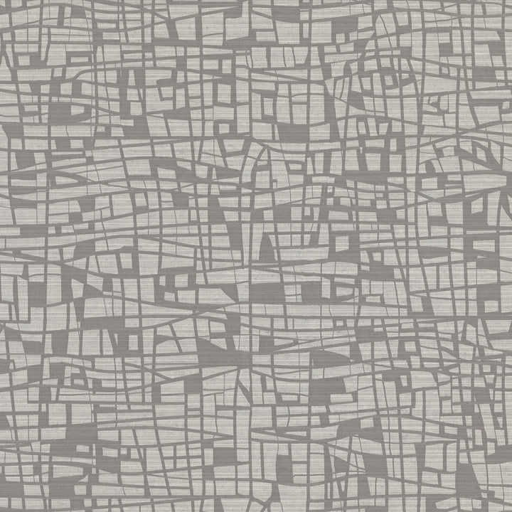 Tiffany Grey Abstract Geometric Wallpaper by Warner Warner Textures X Covers about 60.8 square feet 27-in by 27-ft long roll Unpasted 18 - Fabric Carolina -
