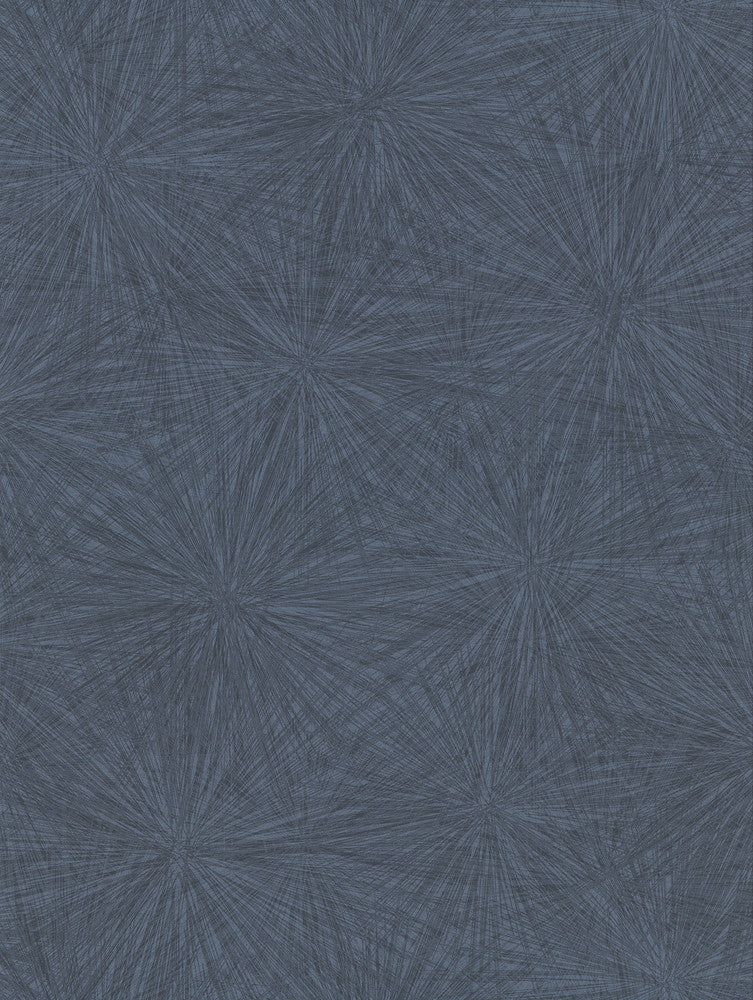 Majestic Denim Starburst Wallpaper by Warner Warner Textures X Covers about 60.8 square feet 27-in by 27-ft long roll Unpasted 24 - Fabric Carolina -