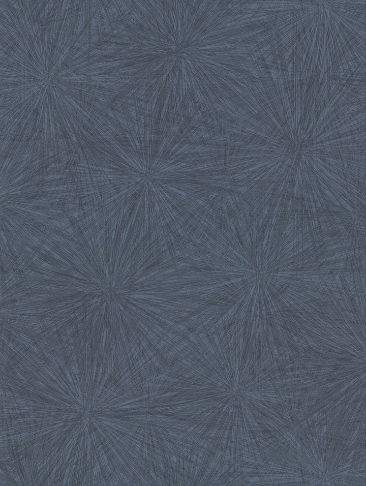 Majestic Denim Starburst Wallpaper by Warner Warner Textures X Covers about 60.8 square feet 27-in by 27-ft long roll Unpasted 24 - Fabric Carolina -