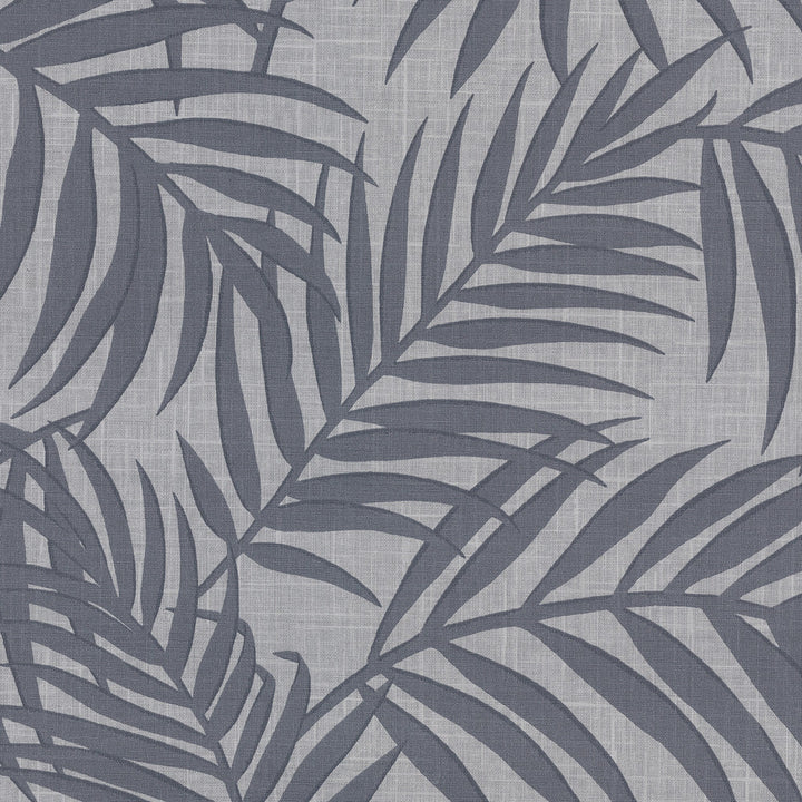 Lanai Pewter Fronds Wallpaper by Warner Warner Textures X Covers about 60.8 square feet 27-in by 27-ft long roll Unpasted 18 - Fabric Carolina -