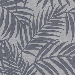 Lanai Pewter Fronds Wallpaper by Warner