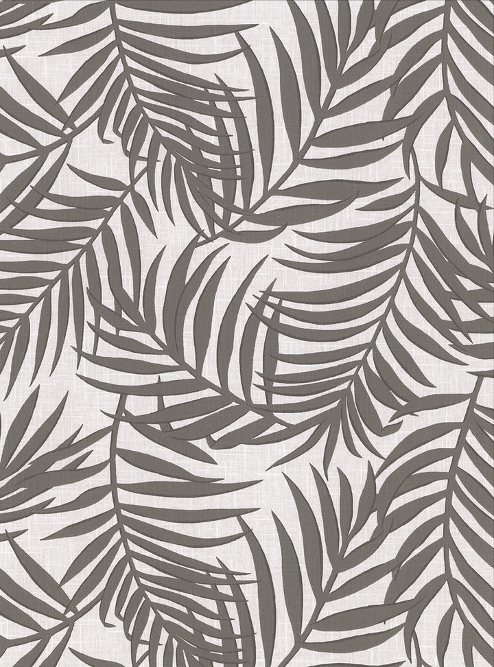 Lanai Grey Fronds Wallpaper by Warner Warner Textures X Covers about 60.8 square feet 27-in by 27-ft long roll Unpasted 18 - Fabric Carolina -