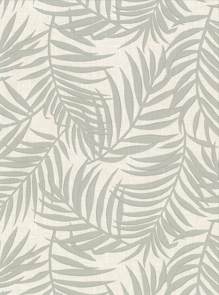 Lanai Beige Fronds Wallpaper by Warner Warner Textures X Covers about 60.8 square feet 27-in by 27-ft long roll Unpasted 18 - Fabric Carolina -