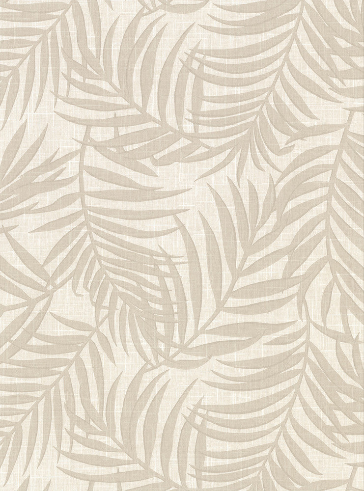 Lanai Mint Fronds Wallpaper by Warner Warner Textures X Covers about 60.8 square feet 27-in by 27-ft long roll Unpasted 18 - Fabric Carolina -