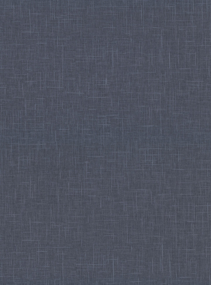 Linville Navy Faux Linen Wallpaper by Warner Warner Textures X Covers about 60.8 square feet 27-in by 27-ft long roll Unpasted 0 - Fabric Carolina -