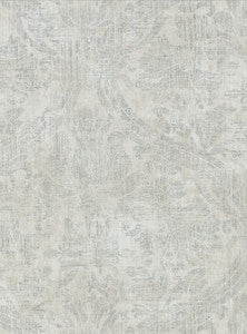 Abigail Light Grey Damask Wallpaper by Warner