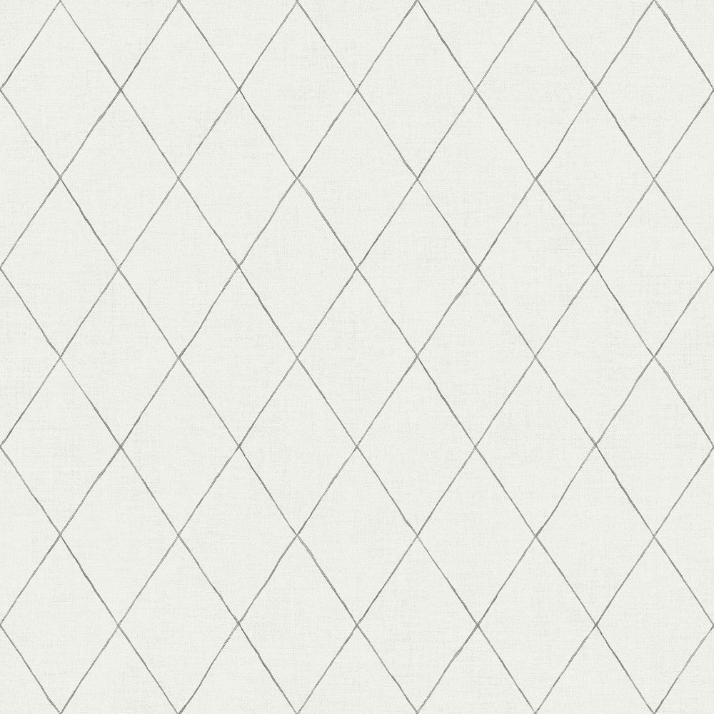 Rhombus Grey Geometric Wallpaper by A-Street Prints Spring Covers about 56.4 square feet 20.5-in by 33-ft long roll Unpasted 10.4 - Fabric Carolina -