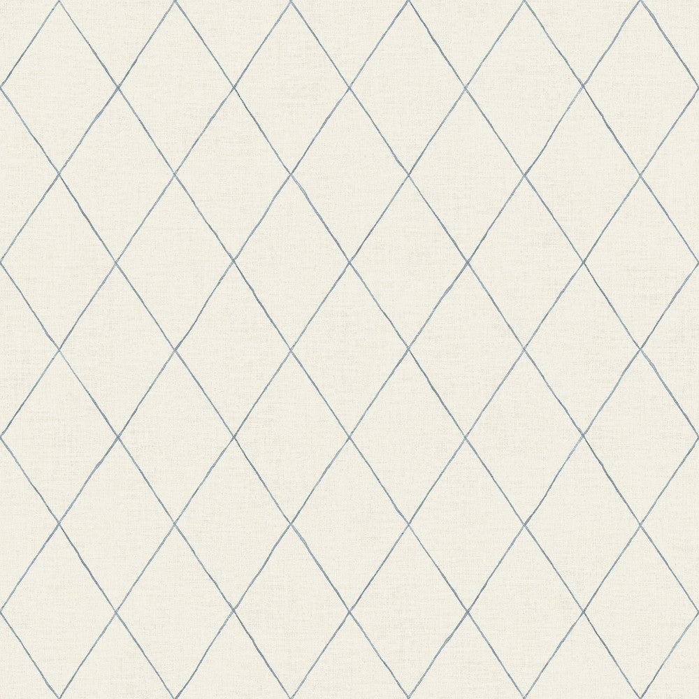 Rhombus Blue Geometric Wallpaper by A-Street Prints Spring Covers about 56.4 square feet 20.5-in by 33-ft long roll Unpasted 10.4 - Fabric Carolina -