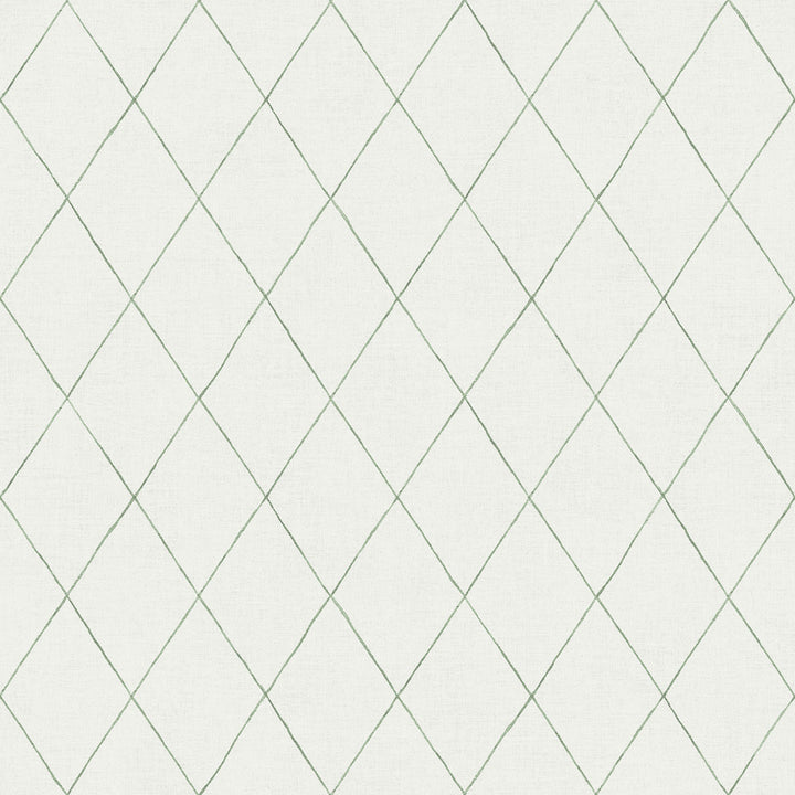 Rhombus Green Geometric Wallpaper by A-Street Prints Spring Covers about 56.4 square feet 20.5-in by 33-ft long roll Unpasted 10.4 - Fabric Carolina -