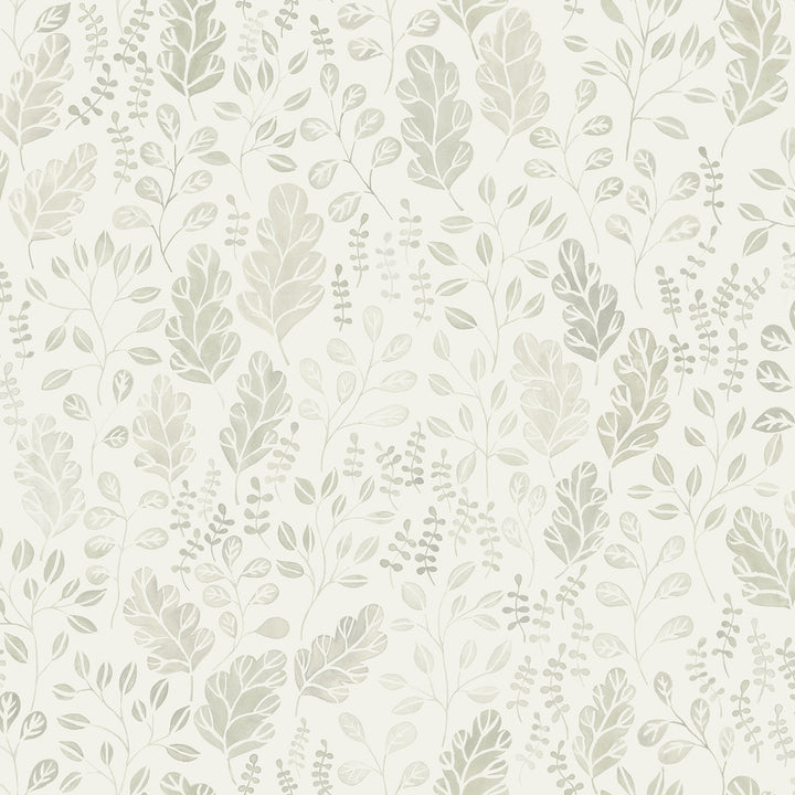 Isha Beige Leaf Wallpaper by A-Street Prints Spring Covers about 56.4 square feet 20.5-in by 33-ft long roll Unpasted 20.9 - Fabric Carolina -