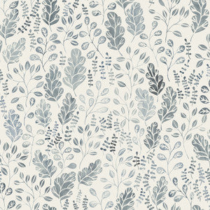 Isha Blue Leaf Wallpaper by A-Street Prints
