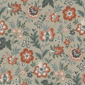 Athena Beige Floral Wallpaper by A-Street Prints