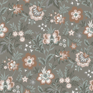 Athena Grey Floral Wallpaper by A-Street Prints