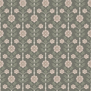 Aya Grey Floral Wallpaper by A-Street Prints