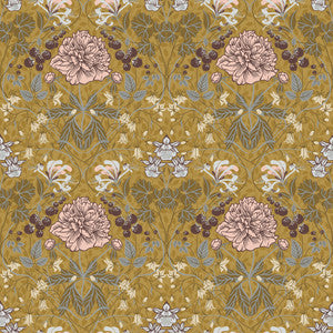Celestine Mustard Floral Wallpaper by A-Street Prints