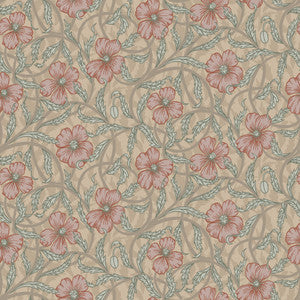 Imogen Light Brown Floral Wallpaper by A-Street Prints