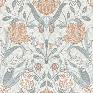Tulipa Off White Floral Wallpaper by A-Street Prints