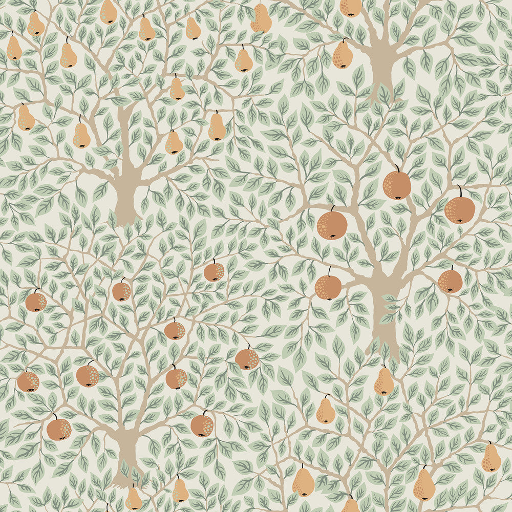 Pomona Multicolor Fruit Tree Wallpaper by A-Street Prints Spring Covers about 56.4 square feet 20.5-in by 33-ft long roll Unpasted 20.9 - Fabric Carolina -