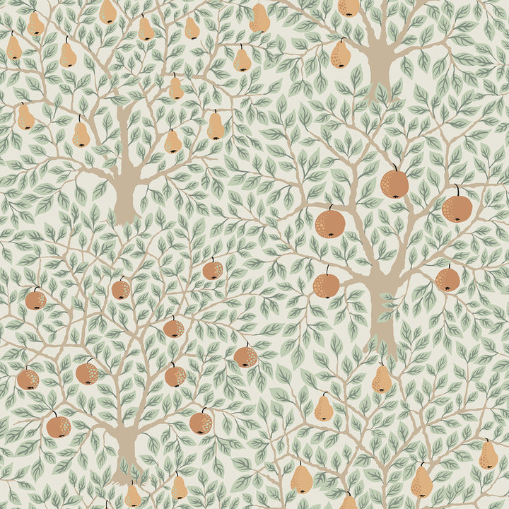 Pomona Multicolor Fruit Tree Wallpaper by A-Street Prints Spring Covers about 56.4 square feet 20.5-in by 33-ft long roll Unpasted 20.9 - Fabric Carolina -