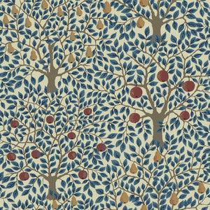 Pomona Blue Fruit Tree Wallpaper by A-Street Prints