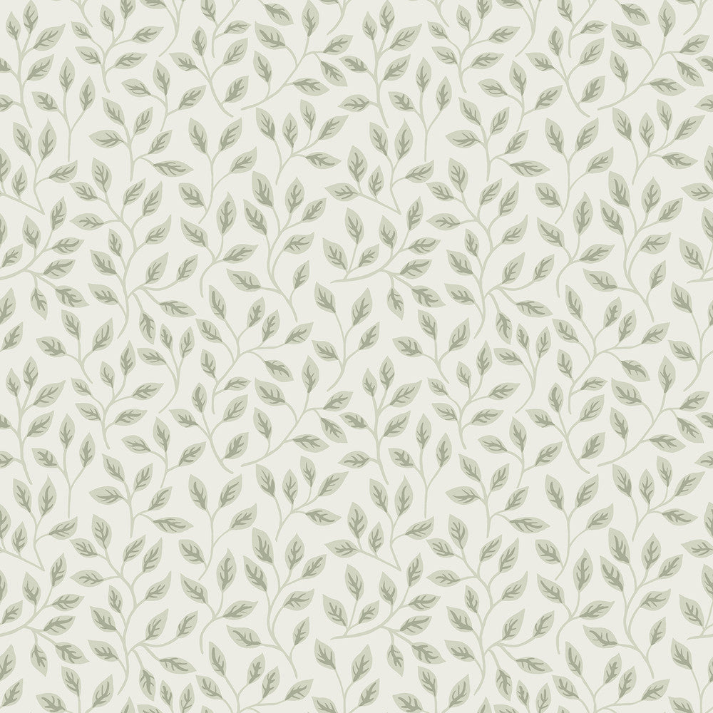Posey Light Green Vines Wallpaper by A-Street Prints Spring Covers about 56.4 square feet 20.5-in by 33-ft long roll Unpasted 10.4 - Fabric Carolina -