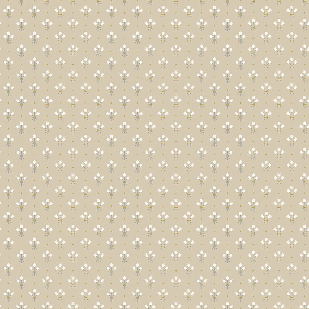 Lili Beige Miniature Floral Wallpaper by A-Street Prints Spring Covers about 56.4 square feet 20.5-in by 33-ft long roll Unpasted 1.73 - Fabric Carolina -