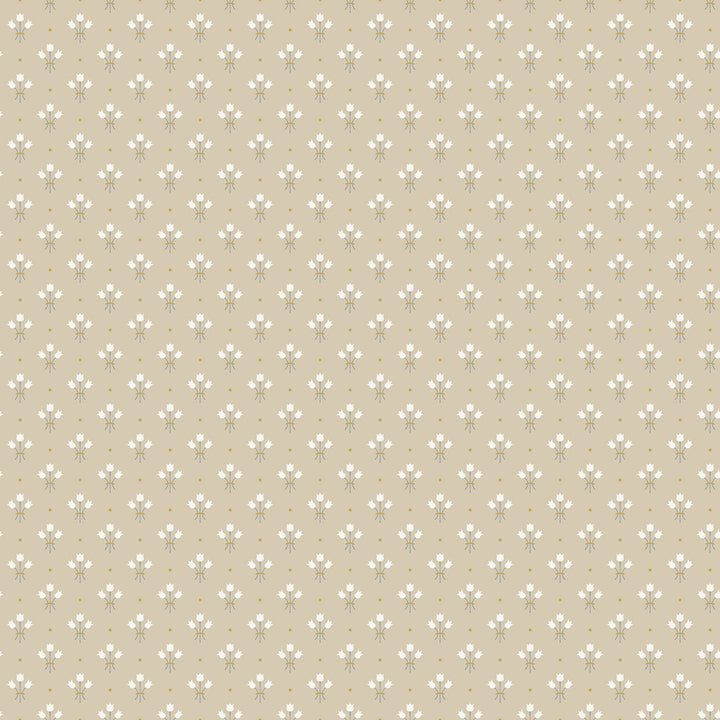 Lili Beige Miniature Floral Wallpaper by A-Street Prints Spring Covers about 56.4 square feet 20.5-in by 33-ft long roll Unpasted 1.73 - Fabric Carolina -
